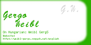 gergo weibl business card